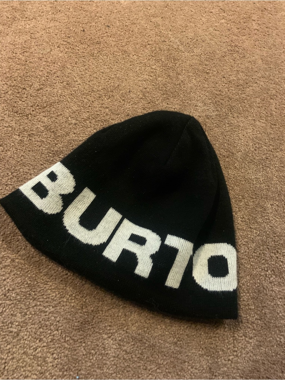 Vintage Burton Snowboards Billboard Spell-Out Beanie reversible